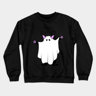 People Scare Me Funny Halloween Gift Crewneck Sweatshirt